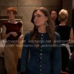 Emma’s denim button-front dress on General Hospital