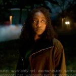 Faith’s dark green zip up jacket on Will Trent