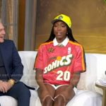 Flau’jae Johnson’s Seattle SuperSonics jersey tee on Good Morning America
