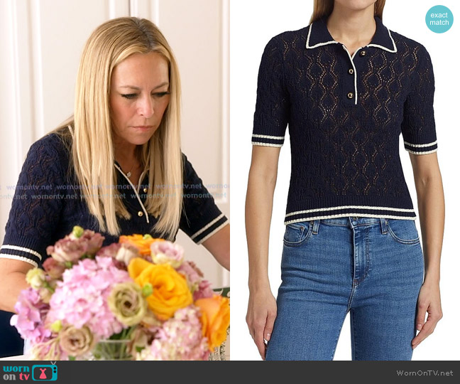 Frame The Rookie Polo Shirt worn by Sutton Stracke on The Real Housewives of Beverly Hills