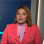 Gilma’s pink double breasted blazer on NBC News Daily