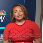 Gilma’s red short sleeve dress on NBC News Daily