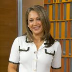 Ginger’s white contrast trim shirtdress on Good Morning America