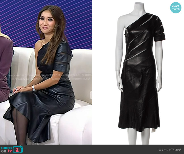 Givenchy Leather Midi Dress worn by Brenda Song on Today