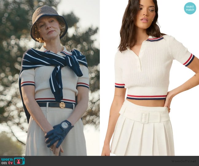 Goldie Byrd Knit Polo worn by Lindsay Crane-Martín (Carey Mulligan) on Beef