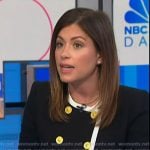 Chloe’s black double breasted contrast jacket on NBC News Daily