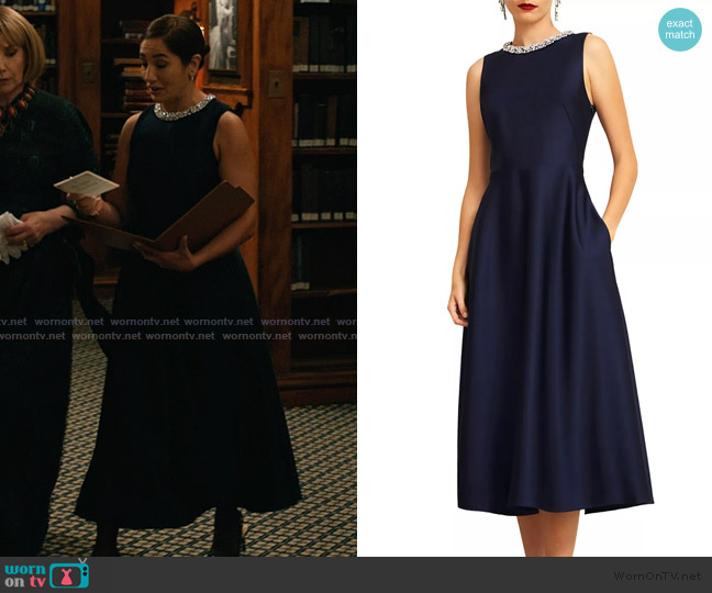 Hobbs Black Tie Collection Kiera Dress worn by Jules (Purva Bedi) on Elsbeth