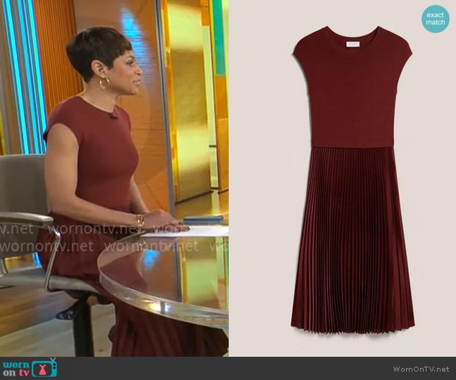 Hobbs Piper Knitted Dress worn by Jericka Duncan on CBS Mornings