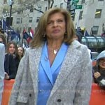 Hoda’s grey mohair coat on Today