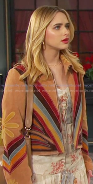 Holly’s multicolor suede jacket on Days of our Lives
