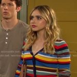 Holly’s striped ribbed cardigan on Days of our Lives