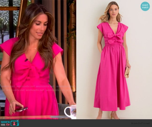 Hunter Bell Fuchsia Calista Dress worn by Alyssa Farah Griffin on The View