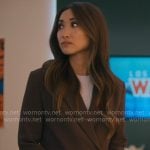 Ali’s brown blazer on Running Point