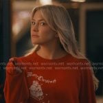 Isla’s Christmas sweater on Running Point