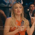 Isla’s orange side ruched tank dress on Running Point