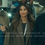 Ali’s plaid coat on Running Point