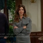 Victoria’s grey shirtdress  on The Young and the Restless