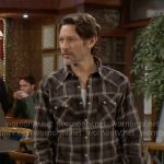 Daniel’s grey plaid shirt on The Young and the Restless