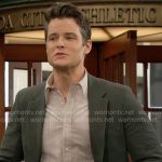 Kyle’s seersucker shirt and textured jacket on The Young and the Restless