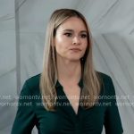 Jacinda’s green ruched front dress on General Hospital
