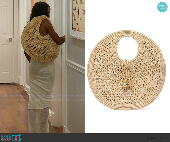 Jacquemus The Spiaggia tote bag worn by Ciara Miller on Summer House
