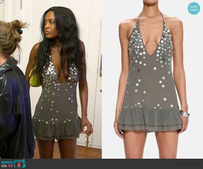 Jaded London Button Me Up Minidress worn by Ciara Miller on Summer House