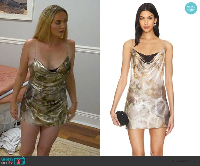 Jaded London Mirage Printed Dress With Bra worn by Bailey Taylor on Summer House