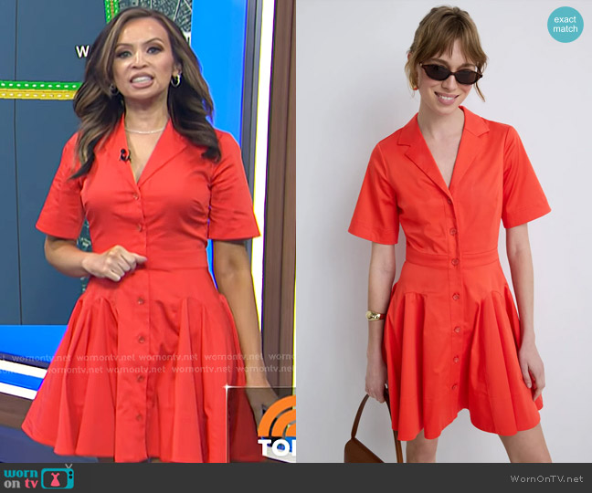 Jason Wu Short Sleeve Shirt Dress worn by Adelle Caballero on Today