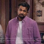 Jay’s purple corduroy shirt on Ghosts