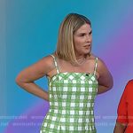 Jenna’s green check midi dress on Today