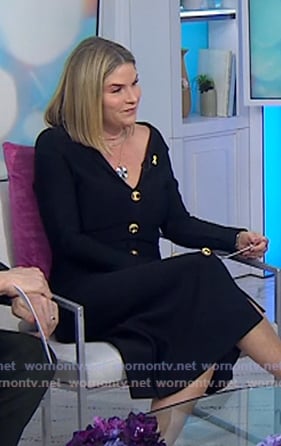 Jenna’s black button front dress on Today