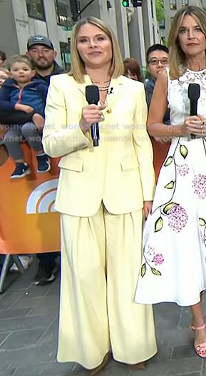 Jenna’s yellow blazer and wide-leg pants on Today