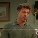 Jeremy’s green textured polo on Days of our Lives