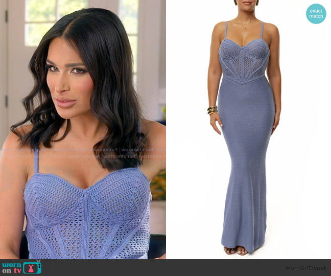 Jluxlabel Melani Sleeveless Maxi Sweater Dress worn by Ashley Iaconetti on The Real Housewives of Rhode Island