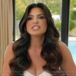 Joe-Ellen’s white lace confessional jumpsuit on The Real Housewives of Rhode Island