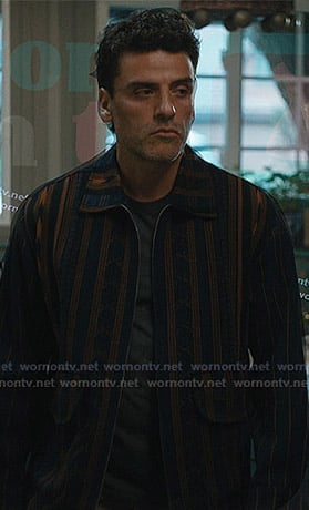 Josh’s printed jacket on Beef