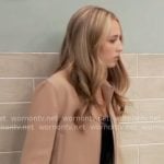 Josslyn’s camel jacket on General Hospital
