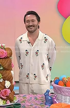 Jove Meyer’s white floral embroidered shirt on Today