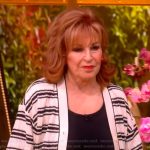 Joy’s white striped cardigan on The View