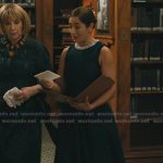 Jules’ black embellished neckline dress on Elsbeth