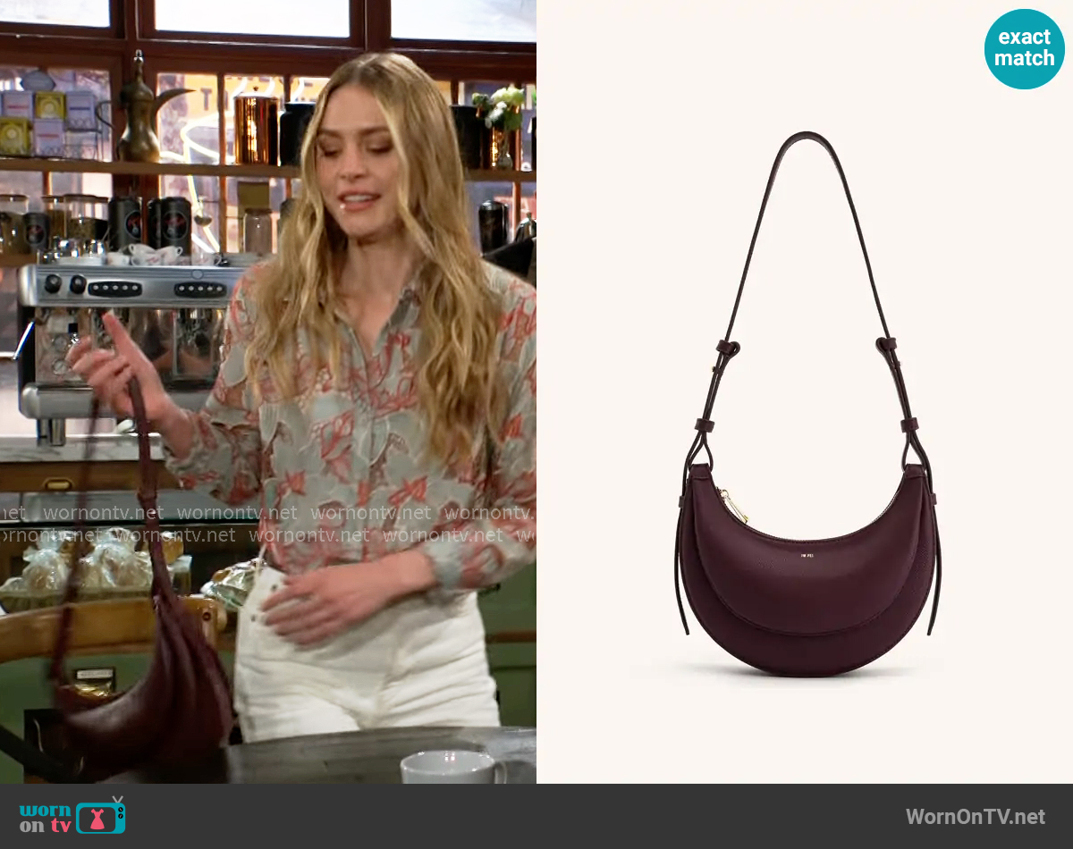 JW Pei Sharon Bag in Claret worn by Claire Grace (Hayley Erin) on The Young and the Restless