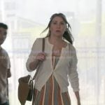 Kameron’s multicolor stripe dress on 9-1-1