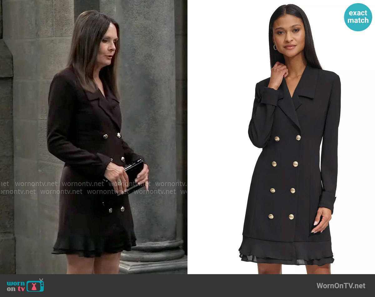 Karl Lagerfeld Paris Chiffon-Hem Blazer Dress worn by Lucy Coe (Lynn Herring) on General Hospital