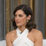 Kelli Barrett’s white criss cross halter top on Good Morning America
