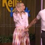 Kelly’s printed skirt on Live with Kelly and Mark