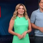 Kit's green leather mini dress on Access Hollywood
