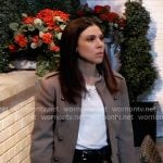 Kristina’s brown striped jacket on General Hospital