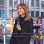 Savannah’s burgundy print leather collar trench coat on Today