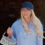 Lacey’s metallic silver bag on The Valley