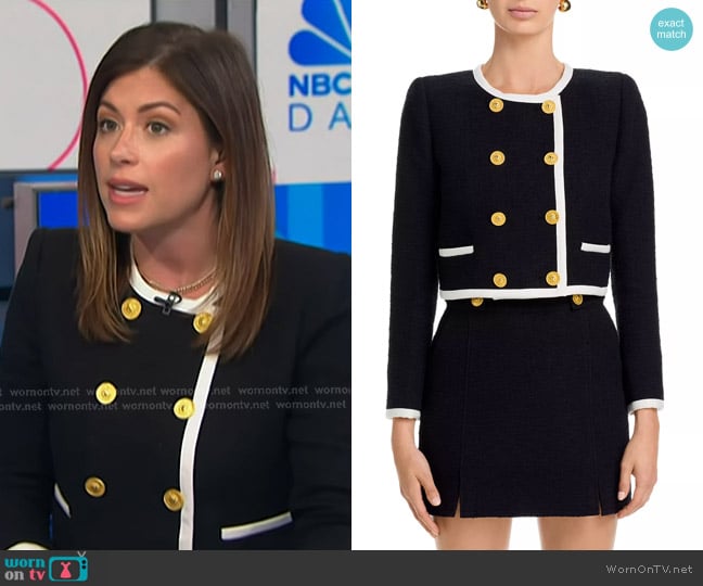 L'Agence Mazikeen Double Breasted Jacket worn by Chloe Melas on NBC News Daily